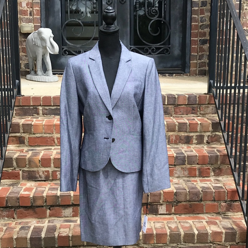 NWT Calvin Klein Linen Blend Suit Sz 12